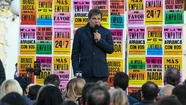 Manes lideró un acto en la Plaza del Agua y pidió pensar un país “donde todos nos sintamos parte”