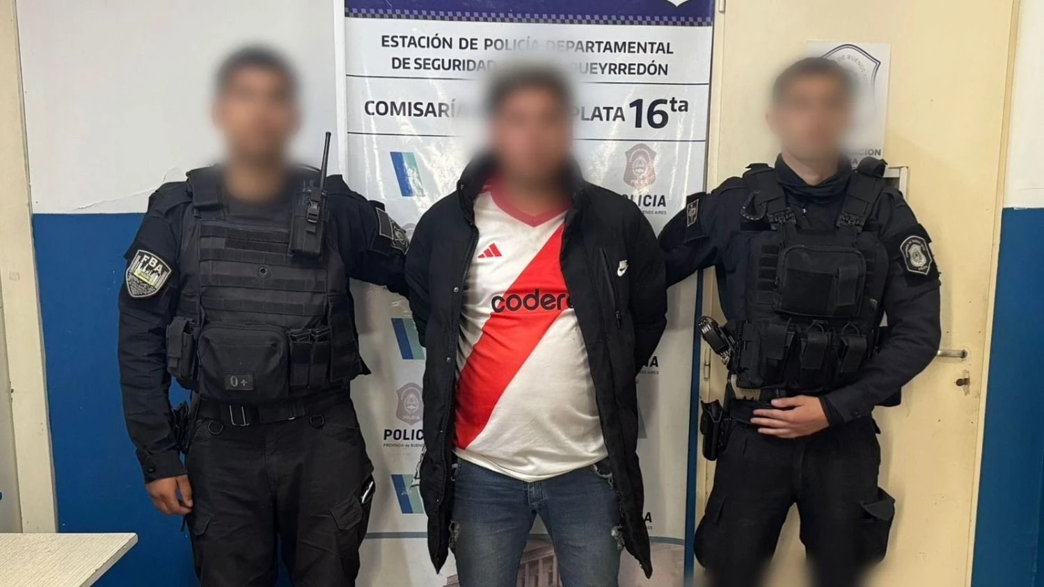 Lo detuvieron cuando descendió del rodado.