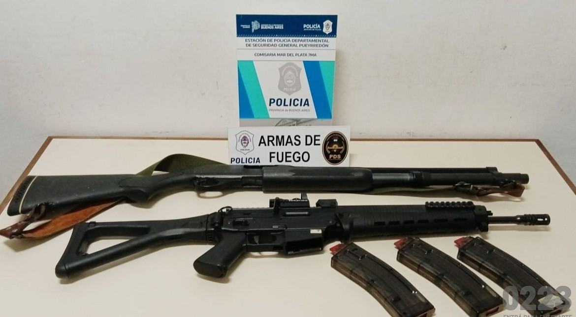 Encuentran un arsenal durante un allanamiento por violencia familiar