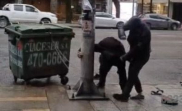 "Está en pedo y se hace el piola": pelea a las piñas en plena avenida Colón