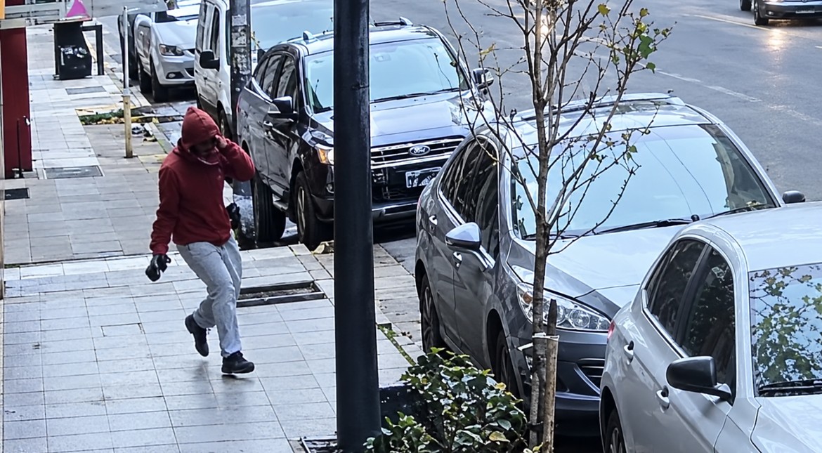 Video: reventaron de un piedrazo el vidrio de un auto y le robaron un bolso con medicamentos