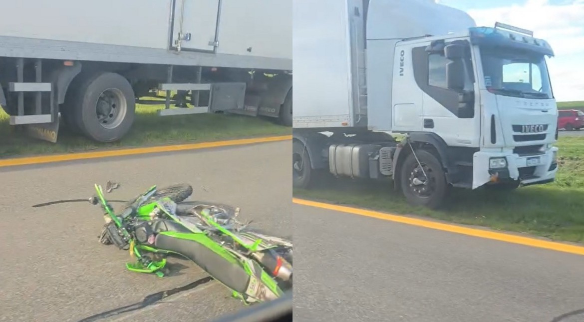 Un joven motociclista murió tras ser embestido por un camión en la ruta 226