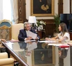 Fernanda Raverta definió el incremento con el presidente Alberto Fernández. Foto: Casa Rosada.