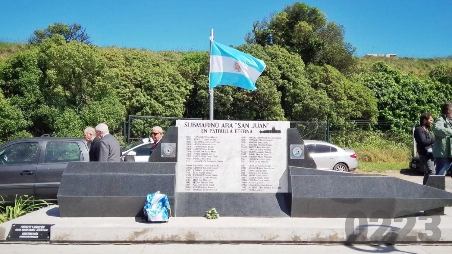 El homenaje a los 44 tripulantes del submarino desaparecido el 15 de noviembre de 2017 fue inaugurado en el 2021.