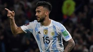 Nicolás González festejando un gol con la camiseta argentina. Tendrá revancha.