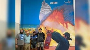 El mural tiene una extensión de 5 metros de ancho por 3 de alto