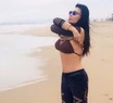 Fiel a su costumbre, Moria Casán hizo topless en Mar del Plata