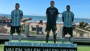 Se robaron la gigantografía de Lionel Messi del Arena Fest. 