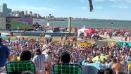 La hinchada disfrutó de nuevo del 3 a 0 desde la playa.