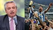 Alberto Fernández habló del título de la selección. 