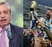 Alberto Fernández habló del título de la selección. 