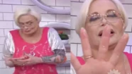 Carmen Barbieri se quemó la mano en vivo Carmen Barbieri se quemó la mano en vivo