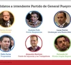 Seis candidatos competirán por la Intendencia en octubre